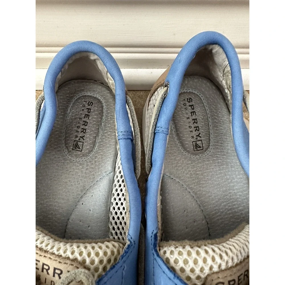 NIB Sperry Top-Sider Bluefish Blue/White Open Boat Shoes Womens Sz 11 M